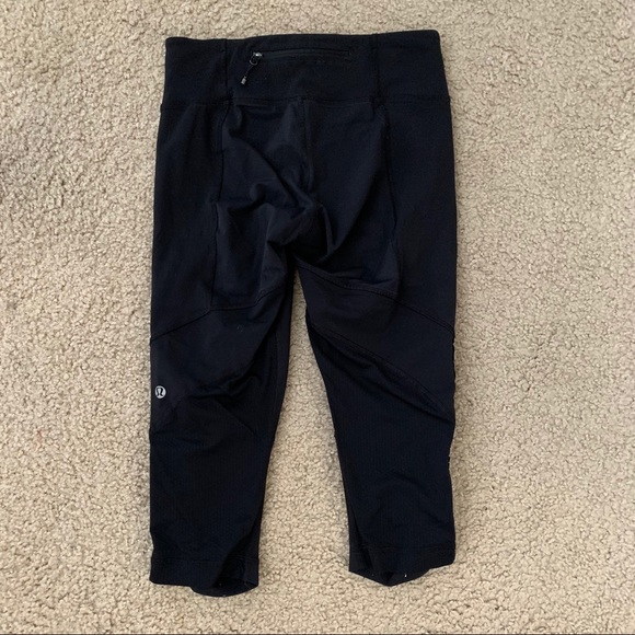 Lululemon Black Run For Your Life Crop Leggings - Picture 4 of 5